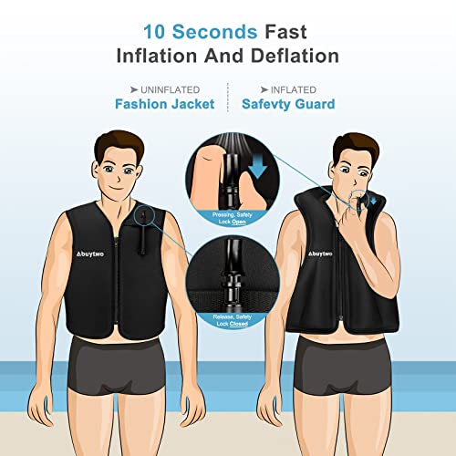 Snorkel Vest for Adults, Abuytwo Inflatable Buoyancy Aid Swim Jackets
