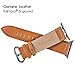 5 Colors for Apple Watch Bands, Fullmosa Yona Calf Leather Replacement Band/Strap with Stainless Steel Clasp for Apple Watch Series 1 2 3 Sport and Edition Versions 2015 2016 2017, Light Brown,42mm