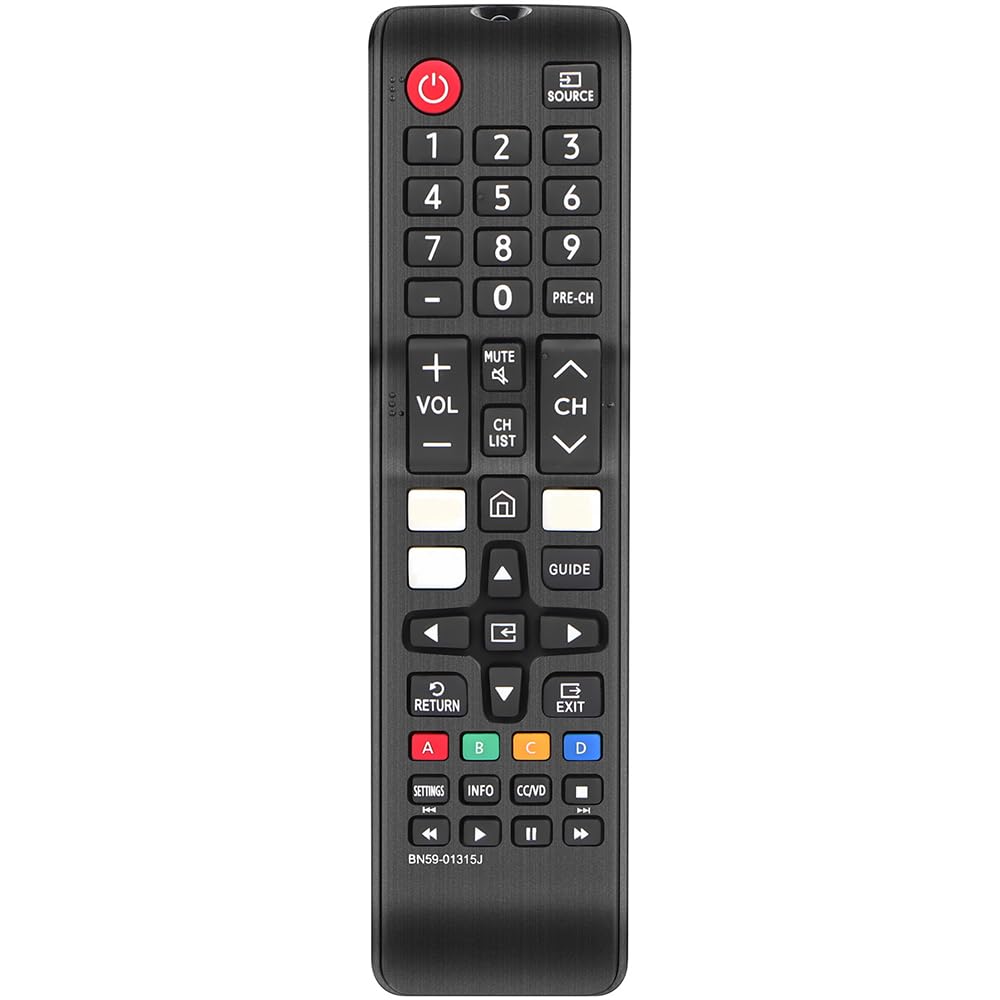 for Samsung Smart TV Remote, Remote Control Replacement for Samsung LED LCD QLED 4K 8K UHD 3D HDTV HDR Curved Crystal Smart TVs (BN59-01315J)