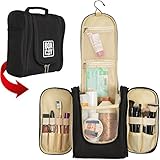 Hanging Toiletry Bag | Waterproof - Toiletry Bag | Travel Toiletry Bag-Women-Men | With Unique Drawstring Backpack | Great as a GlFT | Toiletry Bag For Women | Cosmetic Travel Bag & Brush Holder
