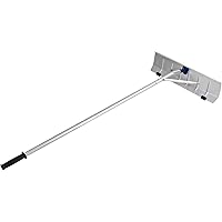 DORTALA 20FT Roof Snow Rake, Light Weight Adjustable Aluminum Snow Rake with Large Non-Stick Blade and Rollers, Ideal for Sno