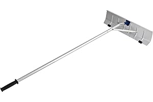 DORTALA 20FT Roof Snow Rake, Light Weight Adjustable Aluminum Snow Rake with Large Non-Stick Blade and Rollers, Ideal for Sno