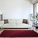Lavish Home High Pile Shag Rug Carpet - Burgundy - 30x60