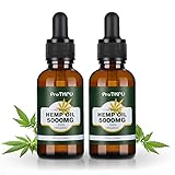 2 Pack Hemp Oil for Pain Anxiety & Stress Relief - 5000 MG - Premium Organic Hemp Extract - 100% Natural Hemp Oil Drops, Helps with Better Sleep, Skin & Hair