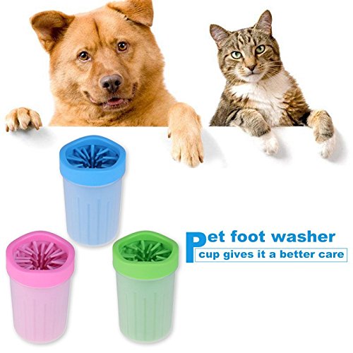 AnniKit Portable Dog Paw Cleaner Paw Washer Pet Cleaning Brush Cup