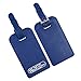 (Navy Blue) Stylish Leather ID Tags Business Card Holder for Luggage Baggage ID Travel Identifier for DJ Equipment Travel Bag Flight Case ID Name Suitcase Label Sports Bag New Gift