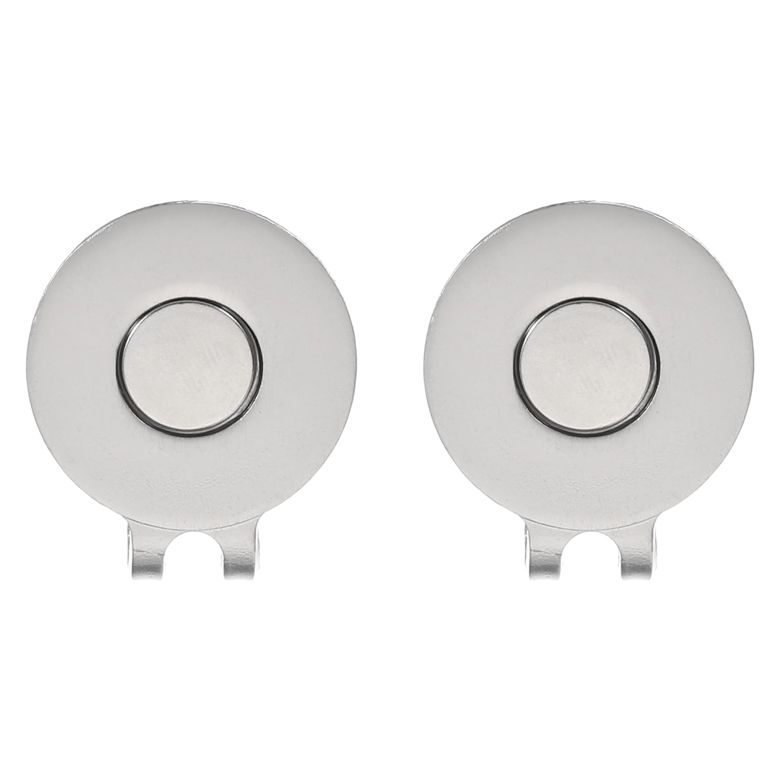 PATIKIL Magnetic Golf Hat Clip, 2 Pack Metal Golf Ball Marker Holder for Golf Caps Gloves, Matte Nickel
