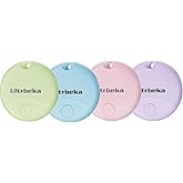 Ultrbeka Tracker 4 Pack Bluetooth Item Finder for iPhone – MFi Certified Smart Tracker Compatible with Apple Find My, Replaceable Battery, IP67 Waterproof Key Finder for Keys, Wallet, Luggage