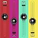 MoKo Watch Band Compatible with Garmin Forerunner 235, Soft Silicone Replacement Watch Band fit Garmin Forerunner 235/235 Lite/220/230/620/630/735XT/Approach S20/S6/S5 - Rose RED & Black