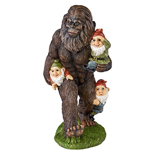 Garden Gnome Statue - Schlepping the Garden Gnomes Bigfoot Statue - Yeti Statue