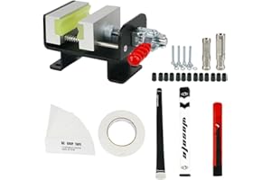 WOSOFE Golf Club Regrip Vise Tool Golf Club Gripping Station Quick Shaft Clamp Grip Replacement Tool Package Rubber Non-Slip Manual Handle Easy to Install Detachable Golf Workshop Supplies
