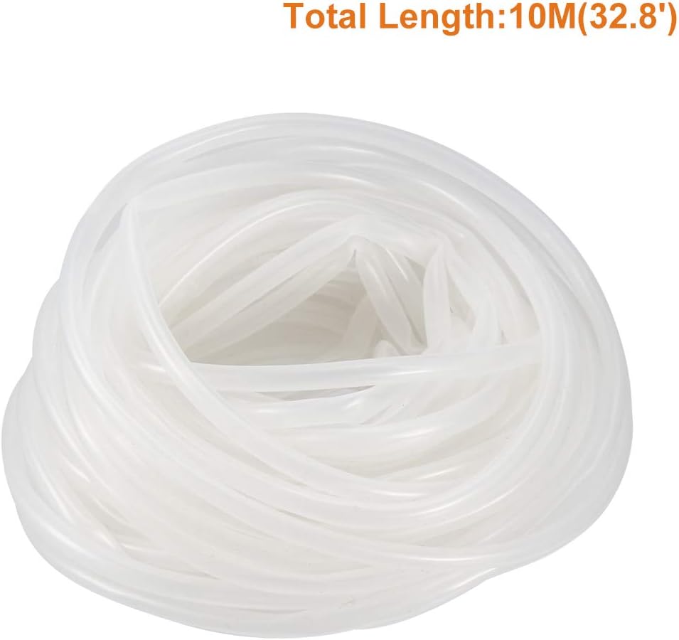 Sourcingmap Silicone Tube 1.5mm ID X 3mm OD 32.8ft Flexible Silicone Rubber Tubing Water Air Hose Pipe Transparent for Pump Transfer - Image 4