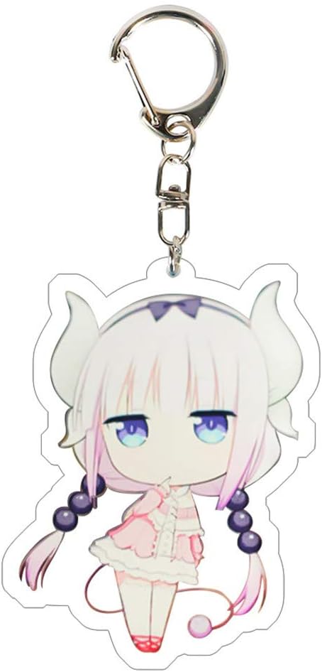 Bowinr Miss Kobayashi S Dragon Maid Keychain Japanese Anime Acrylic Keyring For Bags Keys And Pencil Cases Style 02