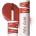 INTO YOU Matte Lipstick, Super Stay Lipstick for Women, Waterproof, Long Lasting Lipstick, High Impact Lipcolor with Lightweight Lip Mud Texture, Dual-use for Lips and Cheek, Red Lipstick (EM01)