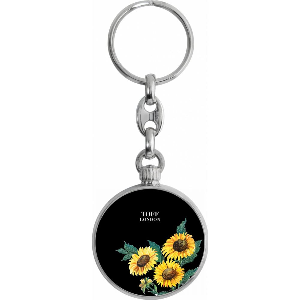 Toff London Yellow Sunflower Flower Keyring