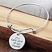 Mother in Law Expandable Bangle - I Will Take Care of Her Always Bride Mom Gift Bracelet Stainless Steel