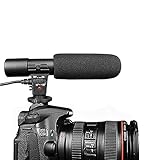 SmilePowo Camera Microphone, EIVOTOR Mic-01 3.5mm Digital Video Recording Microphone for D-SLR Camera, Stereo Shotgun Recording Microphone for Digital SLR Camera,Nikon/Canon Camera/DV Camcorder