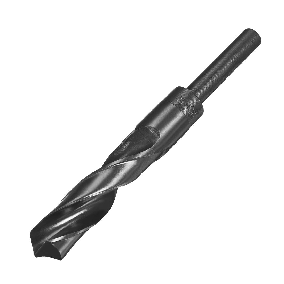 sourcing map Reduced Shank Drill Bit 19mm Black Nitride Coated with 1/2 Inch Straight Shank, High Speed Steel HSS 9341 Twist Drill Bit for Stainless Steel Alloy Metal Plastic