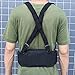 AGPtek Adjustable MOLLE Soft Padded Tactical Waist Belt with Suspender for Outdoor Duty(Black)