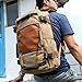 Ibagbar Canvas Backpack Travel Bag Hiking Bag Camping Bag Rucksack Khaki