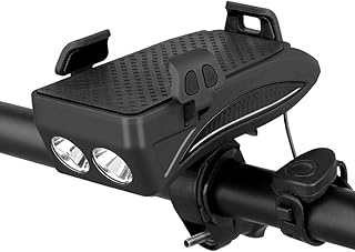 FYLY-3500 mAh USB Wiederaufladbar Fahrrad Handyhalterung, Wasserdicht Fahrrad Lenker Handyhalter, Mit 130 dB Horn und Bike Light, Für 4.0&#34;Bis 6.3&#34;