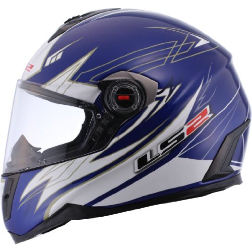 LS2 FF387 Helmet with Change-Up Graphic (Blue, X-Large)