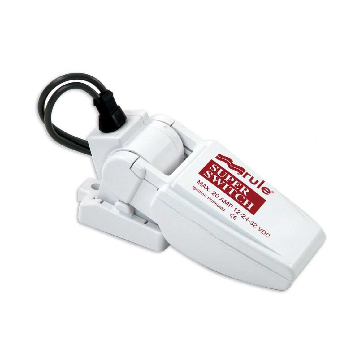 Rule 37FA SuperSwitch Bilge Float Switch, Moisture Tight Seals with Fuse Holder, 12, 24 or 32 Volt White