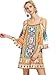 Milumia Women's Tribal Print Kimono Sleeve Geometric Tunic Boho Dress