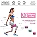 Fabric Resistance Loop Exercise Band Set Non Rolling Thick Cloth Booty Hip Circle Belt to Tone Legs, Butt, Glutes and Thighs Workout Gym Bands for Yoga, Pilates, Muscle Training with Carrying Bag