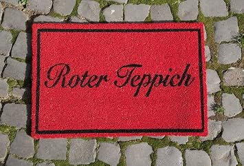 Design Fussmatte Roter Teppich Fussabtreter Schmutzfangmatte