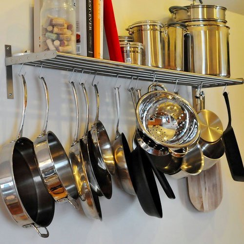 Reachs 10-pack Scarf Punch Cup Bowl Kitchen L Shaped Silver Tone Stainless Steel Hanging S Hook (10, L) - Thumbnail 3