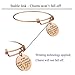 iJuqi Birthday Gifts for Women Girls - 3PCS Stainless Steel Inspirational Charm Bracelets Jewelry Set Motivational Expendable Bangles Anniversary Gift Ideas (Rose-Gold)