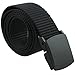 Samtree Nylon Belts for Men,Military Web Tactical Belt Automatic Plastic Buckle(Black)