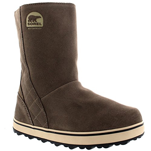 Womens Sorel Glacy Fur Lined Winter Rain Snow Mid Calf Waterproof Boots - Saddle - 5/36