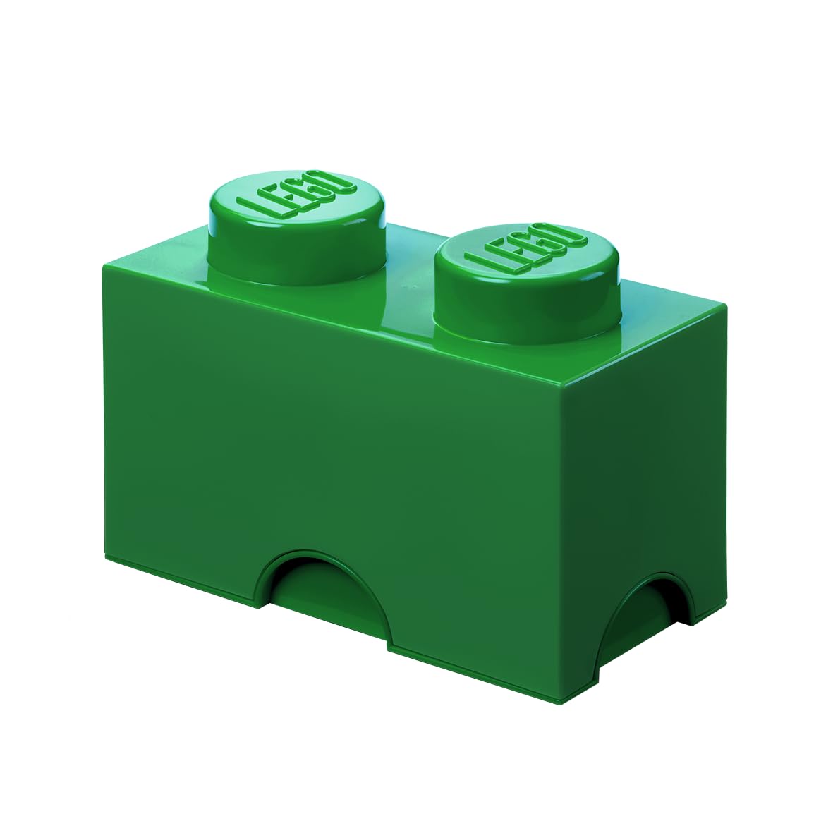 Room Copenhagen LEGO Storage Brick With 2 Knobs, in Dark Green