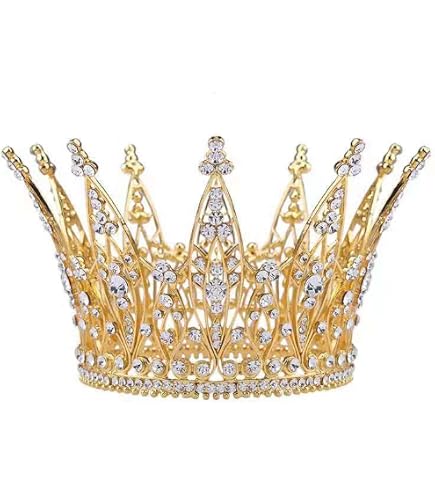 Amazon.com: Tower Tiara Crown Birthday Cake Topper Crystal  display picture 3