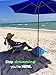 BEACHBUB Beach Umbrella Carrier - Foldable, Waterproof Bag for Umbrellas, Wide Padded Shoulder Strap & Molded Carry Handle, Deep Ocean Blue