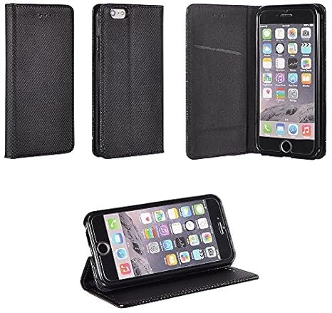 Bralexx Bookstyle-Tasche mit Standfunktion, Kartenfach, integrierter Magnetverschluss, Karo-Design (Alcatel Pixi 4 (6,0') (80
