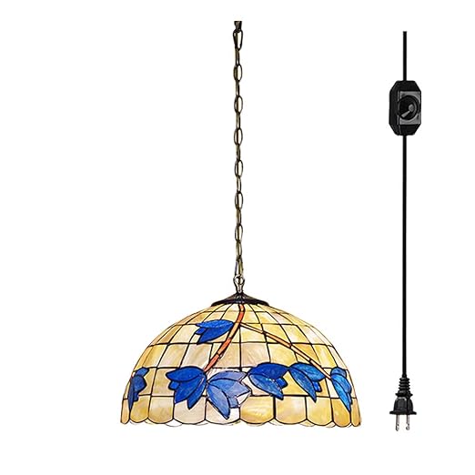 Anye Tiffany Style 12in Wide Pendant Ceiling Light 16 4 Ft Plug