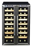 NewAir AW-321ED 32 Bottle Dual Zone Thermoelectric Wine Cooler, Stainless Steel & Black