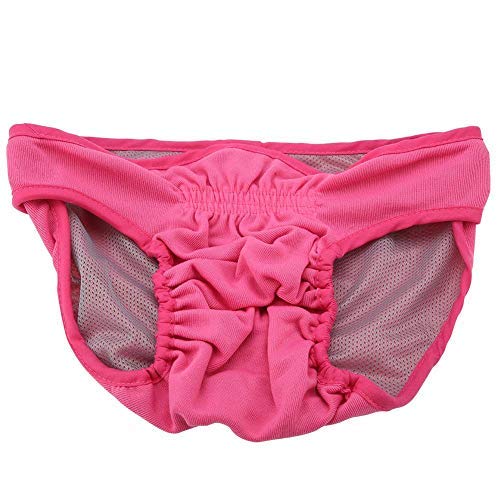 TOPINCN Dog Underwear Cotton Fabric Flexible Physiological Pants Puppy Female Pet Sanitary Diaper for Small Medium Large Dogs(Xs-Pink)