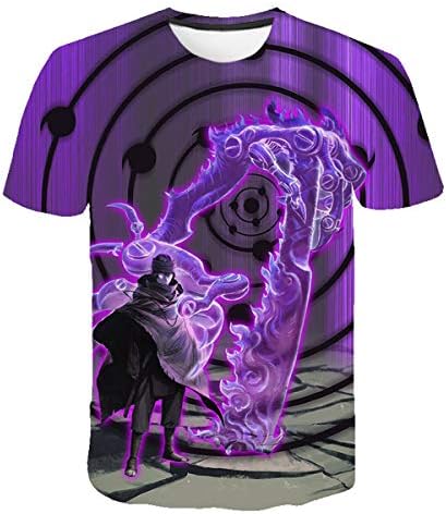 ZIMCA Boy Naruto 3D Print Short Sleeve Pullover Regular Fit T-Shirt