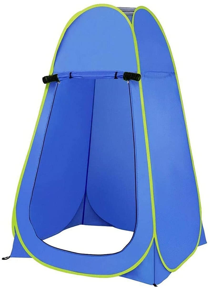 ebuyerfix Shower Privacy Toilet Tent Beach Portable Changing Dressing Camping Pop Up Tents Room, Foldable Rain Shelter Water Proof UV Shower Lightweight & Sturdy, with Carrying Bag Blue