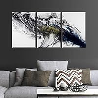 FlyWallD Art Abstract Ink Painting Contemporary Mural Living Room Decoration Home Improvement Preferred Set of 3 Panel