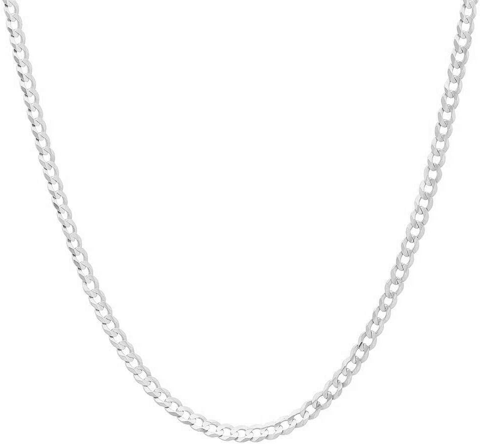 Authentic Solid Sterling Silver Cuban Curb Link .925 ITProLux Necklace or Bracelet Chains 2MM - 10.5MM, 16" - 30", 8" - 9", Made In Italy, Men & Women, Next Level Jewelry