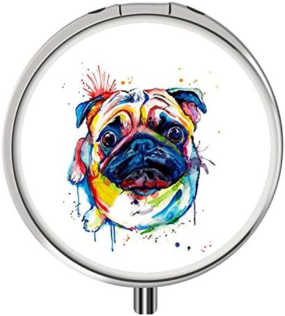 Pill Cases Metal,Custom Round Medecine Case Medecine Bottle Mini Travel Pill Vitamin Decorative Box Case Holder