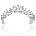 Bridal Wedding Pageant Princess Tiara Crown - Clear Crystals Silver Plating T208