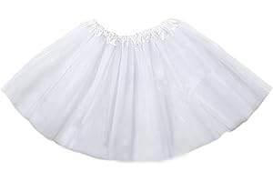 ASLANA Kids Tutu Skirts 3 Layered Tulle, Fit Most 4-11 yrs Little & Big Girls for Dance Party Costume