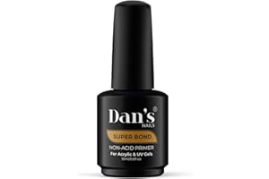 DAN'S NAILS Dan's 15ml Super Bond | Premium Non Acid Nail Primer & PH Bonder for Acrylic & UV Gels | Acid- Free No Yellowing No Burn Long-Lasting Adhesion for Professional Salon Manicures & Pedicures