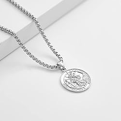 DOTBJ 925 Sterling Silver White Gold Plated Saint